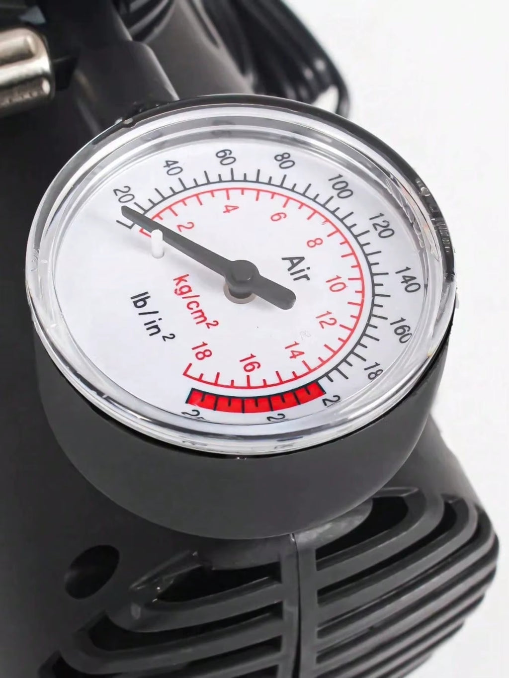 Multipurpose Mini Portable Air Compressor, 300 Psi, 12 V, Includes 2 Nozzle and Needle Adapters for Balls. Power Source: Car Charger