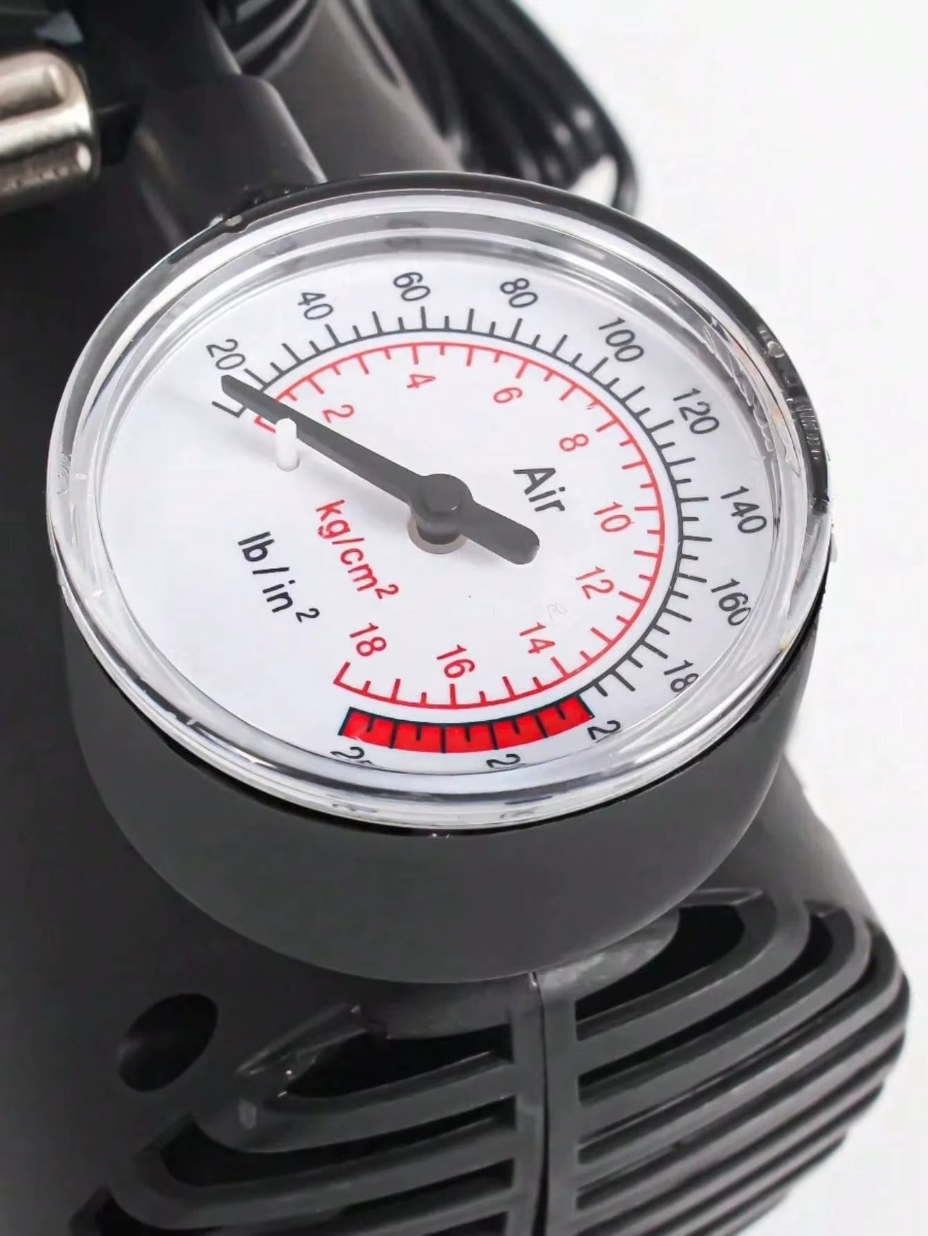 Multipurpose Mini Portable Air Compressor, 300 Psi, 12 V, Includes 2 Nozzle and Needle Adapters for Balls. Power Source: Car Charger