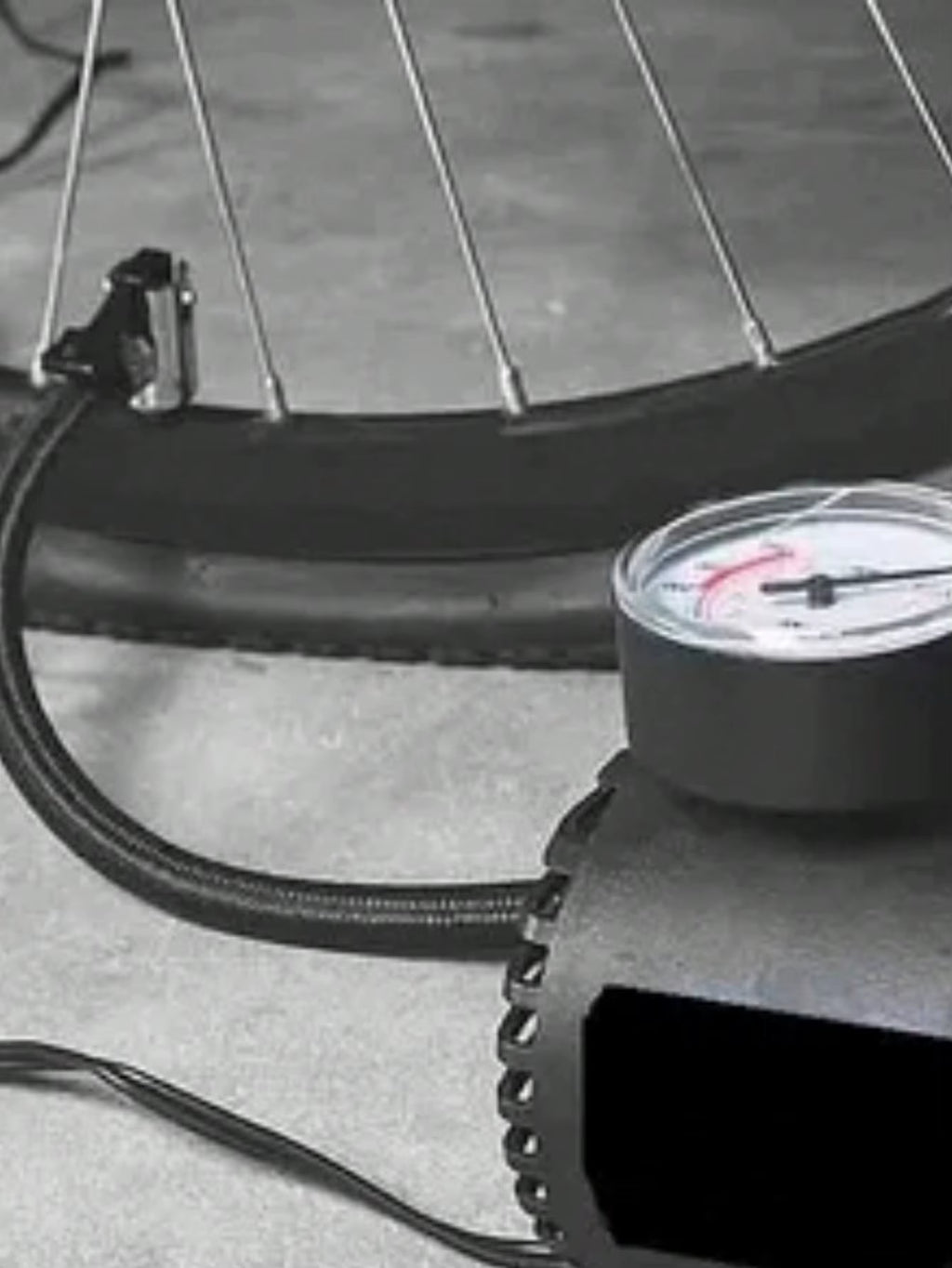 Multipurpose Mini Portable Air Compressor, 300 Psi, 12 V, Includes 2 Nozzle and Needle Adapters for Balls. Power Source: Car Charger